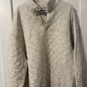 Old Navy Cream Quilted Sweatshirt